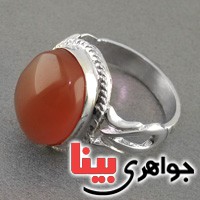 انگشتر عقیق یمنی مردانه سبک قدیمی همراه با حرز _کد:18391