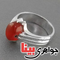انگشتر عقیق یمنی بسیار عالی خوشرنگ مردانه _کد:18398