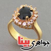 انگشتر یاقوت کبود بسیار عالی فاخر زنانه _کد:18399