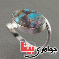 انگشتر فیروزه نیشابوری شجری درشت خوشرنگ _کد:18401