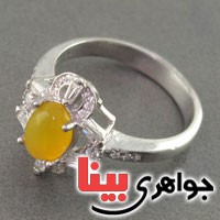 انگشتر عقیق شرف الشمس مجلسی زنانه _کد:18405