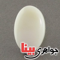 نگین انگشتر عقیق سفید درشت تک _کد:18421