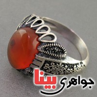انگشتر عقیق یمنی میکروستینگ مردانه _کد:18435