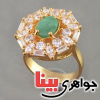 انگشتر زمرد مجلسی درشت فاخر _کد:18436