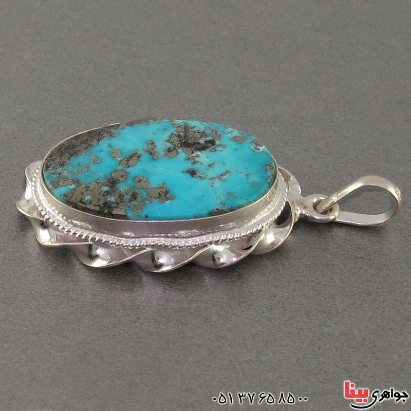گردنبند فیروزه کرمانی درشت خوشرنگ _کد:18442