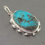 گردنبند فیروزه کرمانی درشت خوشرنگ