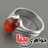 انگشتر عقیق یمنی ناب مردانه _کد:18450