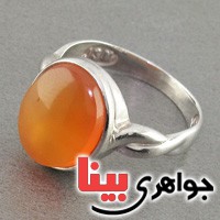 انگشتر عقیق یمنی رودیوم زنانه خوشرنگ بسیارعالی _کد:18455