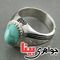 انگشتر فیروزه نیشابوری خوش طبع مردانه _کد:18457