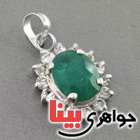 گردنبند زمرد دورجواهری سفارشی _کد:18458