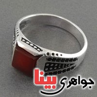 انگشتر عقیق قرمز میکروستینگ مردانه عالی