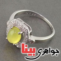 انگشتر عقیق شرف الشمس رودیوم زنانه تک _کد:18508