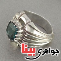 انگشتر توپاز لندن مردانه درشت فاخر بسیار عالی _کد:2775