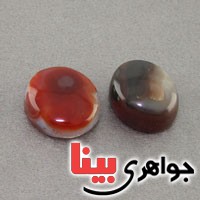 نگین انگشتر عقیق یمنی تک قدیمی دو عددی _کد:18587