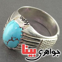 انگشتر فیروزه نیشابوری شجری سبک قدیمی مردانه