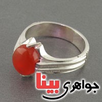 انگشتر عقیق یمنی خوشرنگ مردانه _کد:18609
