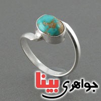 انگشتر فیروزه نیشابوری خوش نقش زنانه عالی _کد:18619