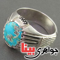 انگشتر فیروزه نیشابوری شجری خوش رنگ مردانه