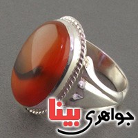 انگشتر عقیق یمنی خوش نقش قدیمی مردانه _کد:2790