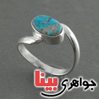 انگشتر فیروزه نیشابوری شجری زنانه زیبا _کد:18655