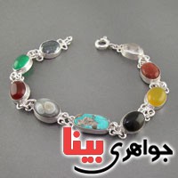 دستبند چند جواهر سلجوقی زنانه سنگ درمانی _کد:18658