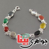 دستبند چند جواهر سلجوقی زنانه سنگ درمانی _کد:18660