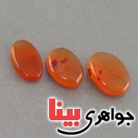 نگین انگشتر عقیق یمنی بسیار ناب سه عددی _کد:18666