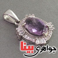 گردنبند آمتیست زنانه مدل پرستو _کد:18688