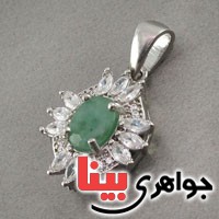 گردنبند زمرد دورجواهری زنانه _کد:18690