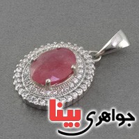 گردنبند یاقوت سرخ دور جواهری زنانه _کد:18692