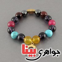 دستبند چند جواهر عقیق ، حدید  و ... سنگ درمانی زنانه _کد:18707