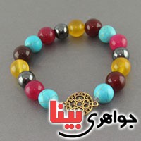 دستبند چند جواهر سنگ درمانی با کیفیت عالی _کد:18728