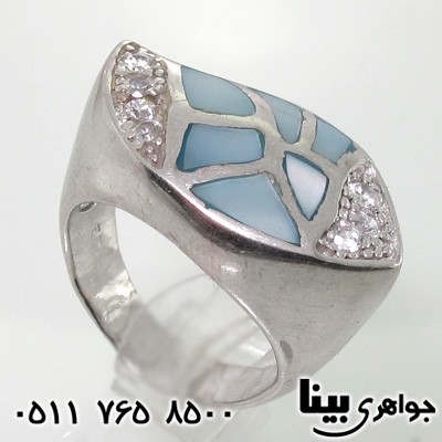انگشتر صدف زنانه برگی