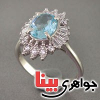 انگشتر توپاز رودیوم زنانه عالی _کد:18756