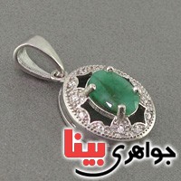 گردنبند زمرد  زنانه بسیار زیبا _کد:18768