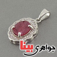 گردنبند یاقوت سرخ زنانه مدل طناز _کد:18769