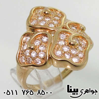 انگشتر نقره زنانه گل چهارپر