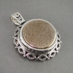 گردنبند نقره درشت با حکاکی دعای هفت شرف