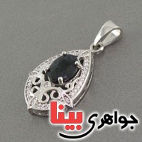 گردنبند یاقوت کبود زنانه مدل خزان _کد:18805