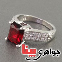 انگشتر یاقوت گارنت کلاسیک زنانه _کد:18806