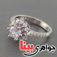 انگشتر الماس سنتاتیک رودیوم زنانه زیبا _کد:18835