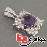 گردنبند آمتیست زنانه مدل کتیبه _کد:18843