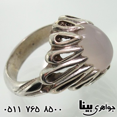 انگشتر عقیق یمنی کبود مردانه طرح اشکی