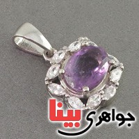 گردنبند آمتیست دور جواهری زنانه عالی _کد:18861
