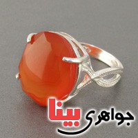 انگشتر عقیق یمنی خوش تراش فاخر درشت زنانه _کد:18874
