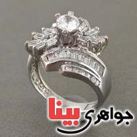 انگشتر الماس سنتاتیک رودیوم زنانه سولیتر _کد:18889