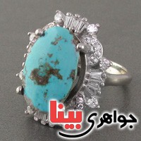 انگشتر فیروزه نیشابوری درشت سلطنتی زنانه _کد:2820