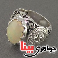 انگشتر اوپال خوشرنگ مردانه درشت رویال فاخر _کد:2826