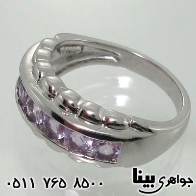 انگشتر آمتیست زنانه حلقه ای