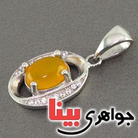 گردنبند عقیق شرف الشمس مدل چشم زنانه _کد:18906